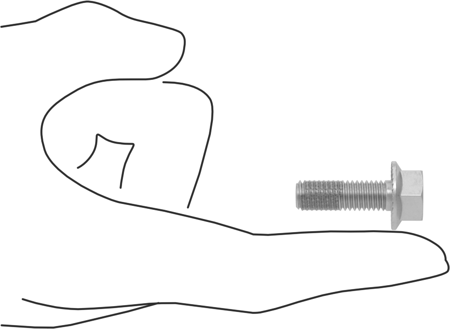 Tırtıklı Flanşlı Diş Kilitlemeli Altıgen Başlı Vida, Çinko Kaplı Sınıf 8.8 Çelik, M8 x 1.25 mm, 25 mm Uzunluk