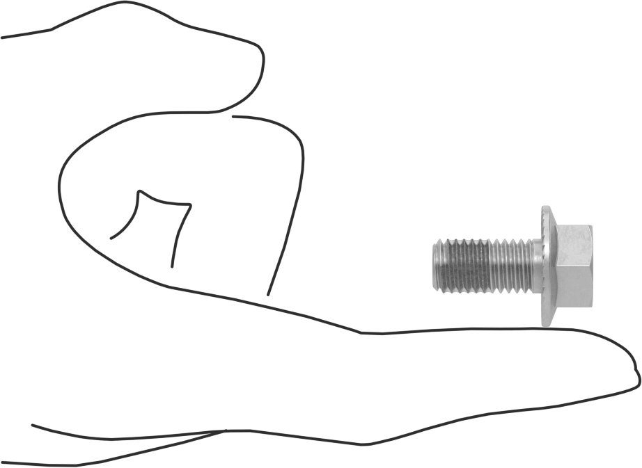 Tırtıklı Flanşlı Diş Kilitlemeli Altıgen Başlı Vida, Çinko Kaplı Sınıf 8.8 Çelik, M10 x 1.5 mm, 20 mm Uzunluk