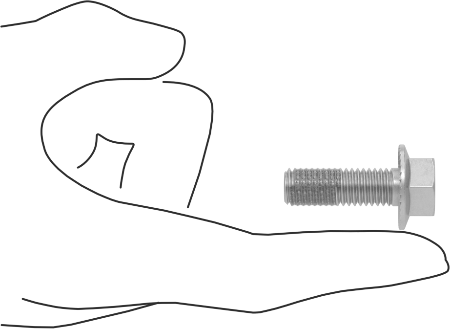 Tırtıklı Flanşlı Diş Kilitlemeli Altıgen Başlı Vida, Çinko Kaplı Sınıf 8.8 Çelik, M10 x 1.5 mm, 30 mm Uzunluk