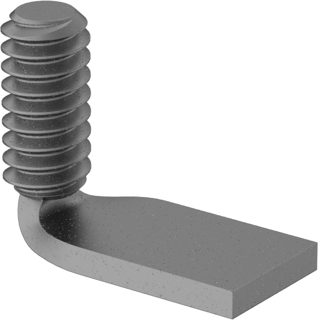 Çelik Dik Açı Kaynak Saplamaları, 10-24 Diş, 1/2" Uzunluk