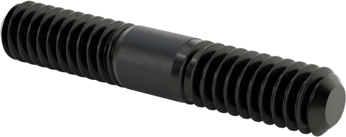 Sol El - Sağ El Erkek Diş Adaptörü, Siyah Oksit Çelik, 1/4"-20 Diş, 1-1/2" Uzunluk