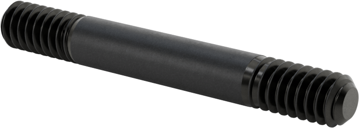 Sol El - Sağ El Erkek Diş Adaptörü, Siyah Oksit Çelik, 1/4"-20 Diş, 2" Uzunluk