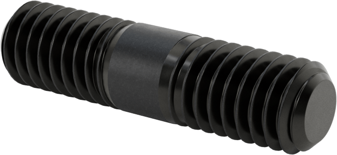 Sol El - Sağ El Erkek Diş Adaptörü, Siyah Oksit Çelik, 3/8"-16 Diş, 1-1/2" Uzunluk