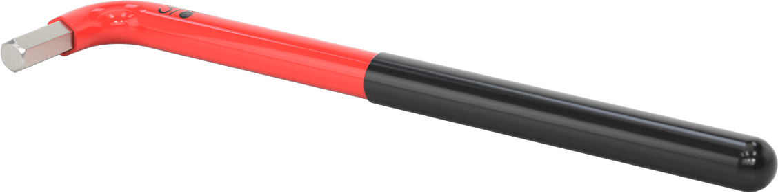 Elektrik Yalıtımlı L Anahtarı, 3/8" Tahrik Boyutu, 9-17/32" Toplam Uzunluk