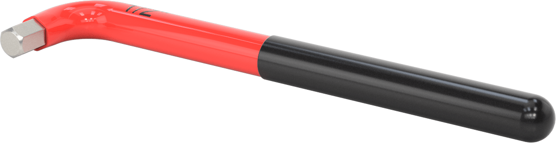 Elektrik Yalıtımlı L Anahtarı, 1/2" Tahrik Boyutu, 9-13/16" Toplam Uzunluk