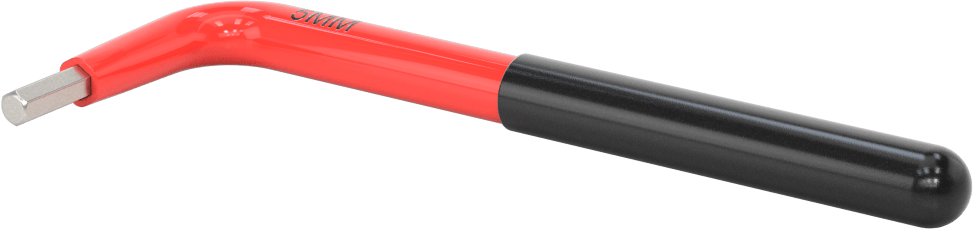 Elektrik Yalıtımlı L Anahtarı, 5 mm Tahrik Boyutu, 5-1/2" Toplam Uzunluk