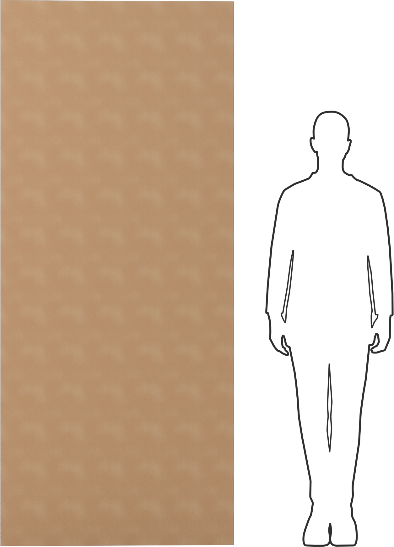 Suya ve Yağa Dayanıklı Deri Conta Malzemesi, 36" x 84", 1/8" Kalınlık