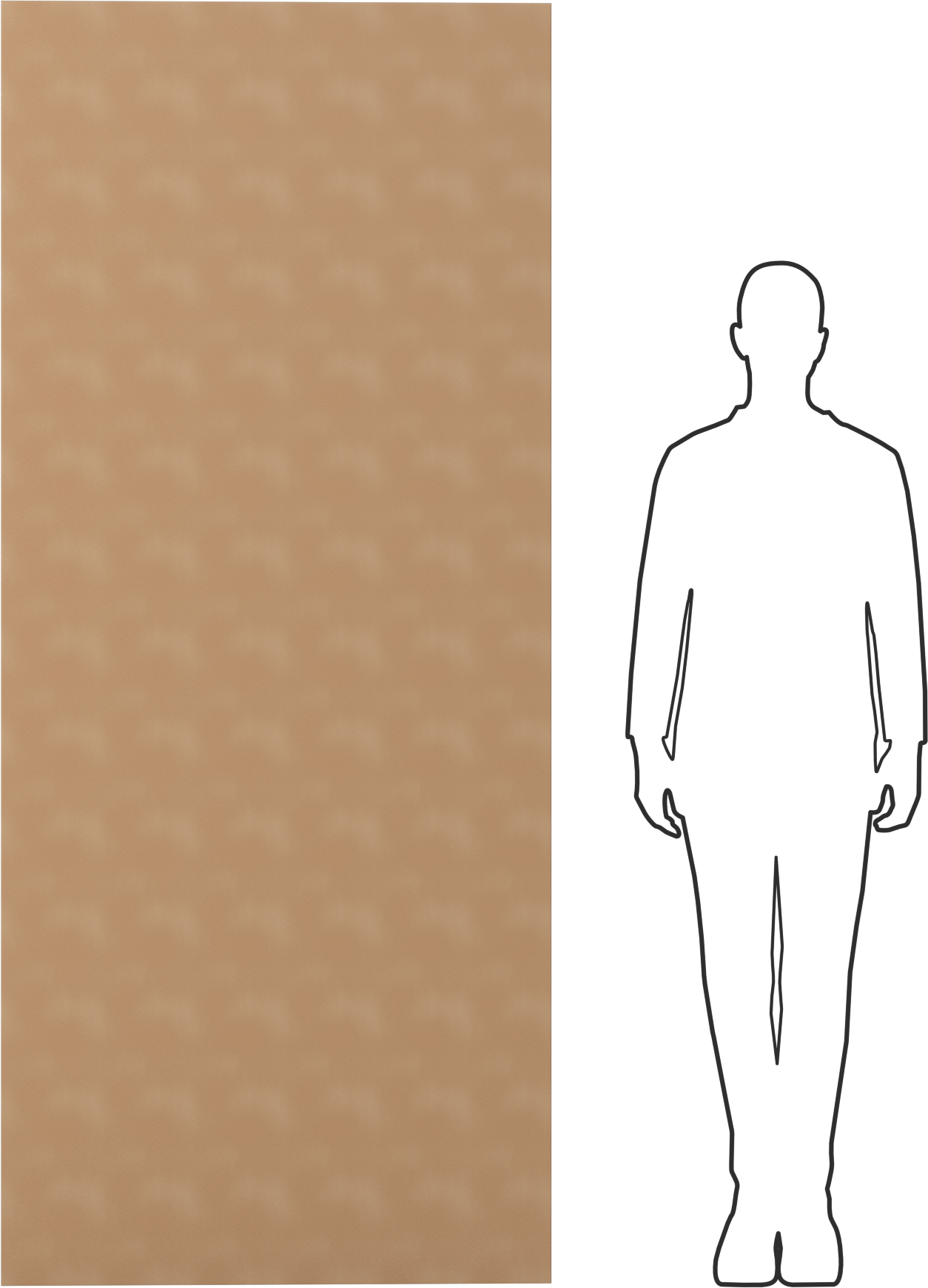Suya ve Yağa Dayanıklı Deri Conta Malzemesi, 36" x 84", 3/16" Kalınlık