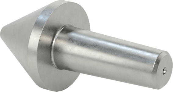 Değiştirilebilir Uçlu Torna Merkez Ucu, Canlı, Bull Nose, Morse Konik #2 için, 0,59" Uç Çapı