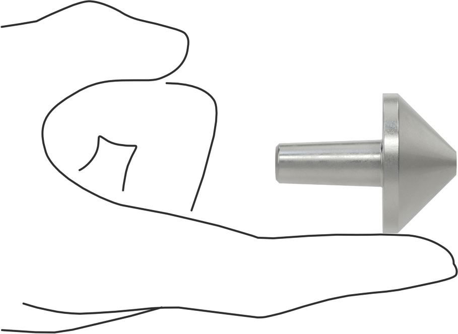 Değiştirilebilir Uçlu Torna Merkez Ucu, Canlı, Bull Nose, Morse Konik #3 için, 1,42" Uç Çapı