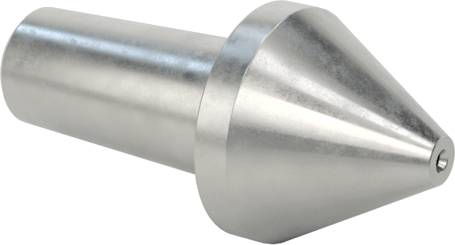 Değiştirilebilir Uçlu Torna Merkez Ucu, Canlı, Bull Nose, Morse Konik #4 için, 0,98" Uç Çapı