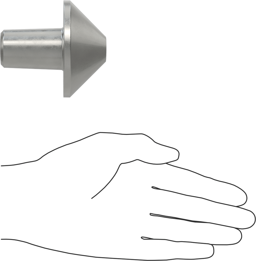 Değiştirilebilir Uçlu Torna Merkez Ucu, Canlı, Bull Nose, Morse Konik #6 için, 2,76" Uç Çapı