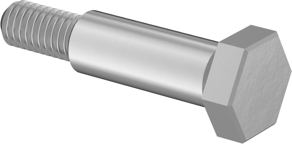 Çelik Altıgen Başlı Omuzlu Vida, 1/2" Omuz Çapı, 1-3/8" Omuz Uzunluğu, 3/8"-16 Diş