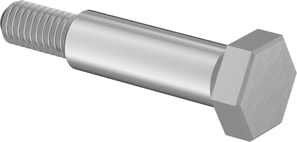 Çelik Altıgen Başlı Omuzlu Vida, 1/2" Omuz Çapı, 1-9/16" Omuz Uzunluğu, 3/8"-16 Diş