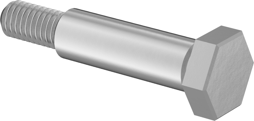 Çelik Altıgen Başlı Omuzlu Vida, 1/2" Omuz Çapı, 1-5/8" Omuz Uzunluğu, 3/8"-16 Diş
