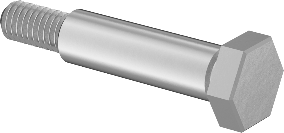 Çelik Altıgen Başlı Omuzlu Vida, 1/2" Omuz Çapı, 1-3/4" Omuz Uzunluğu, 3/8"-16 Diş