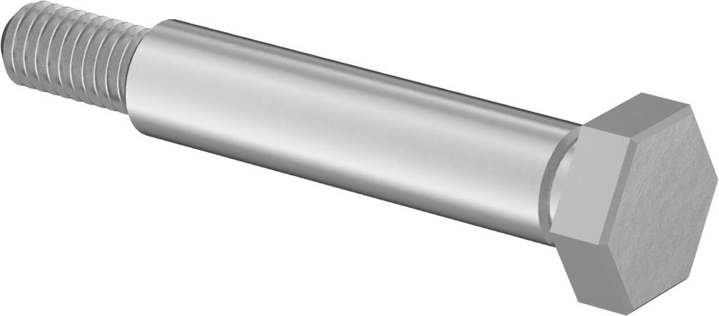 Çelik Altıgen Başlı Omuzlu Vida, 1/2" Omuz Çapı, 2-1/4" Omuz Uzunluğu, 3/8"-16 Diş