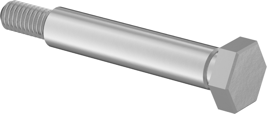 Çelik Altıgen Başlı Omuzlu Vida, 1/2" Omuz Çapı, 2-1/2" Omuz Uzunluğu, 3/8"-16 Diş
