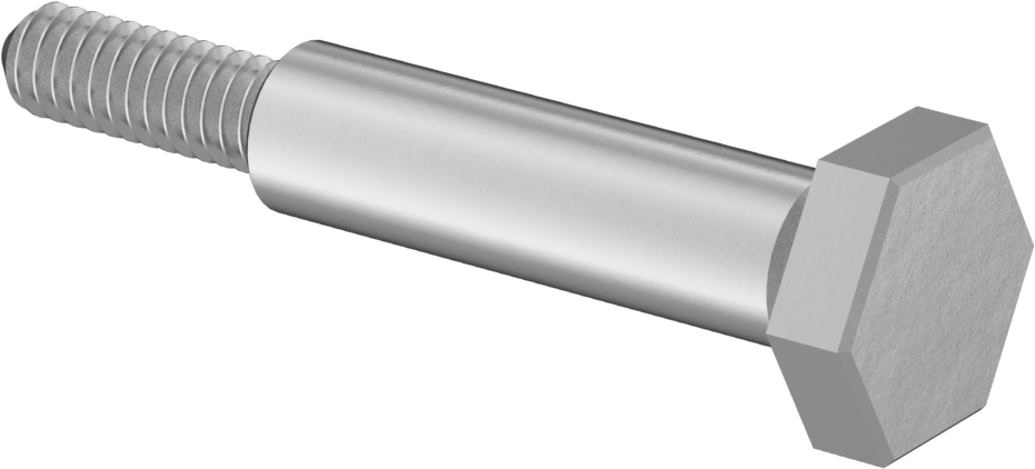 Çelik Altıgen Başlı Omuzlu Vida, 3/8" Omuz Çapı, 1-7/16" Omuz Uzunluğu, 1/4"-20 Diş