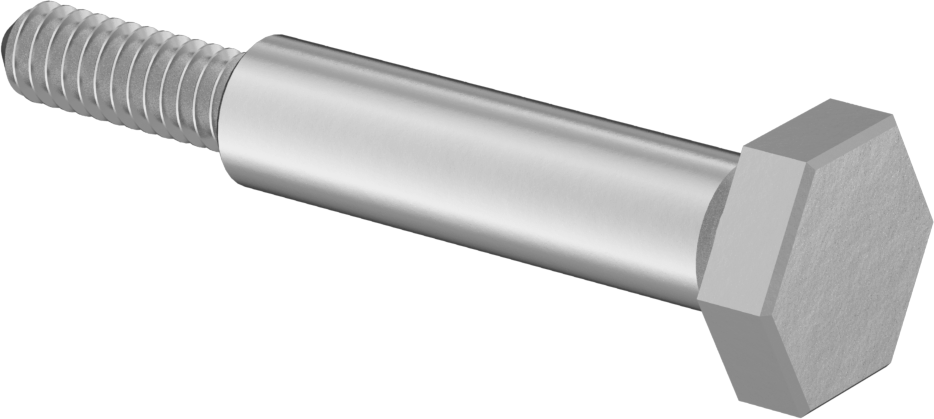 Çelik Altıgen Başlı Omuzlu Vida, 3/8" Omuz Çapı, 1-1/2" Omuz Uzunluğu, 1/4"-20 Diş