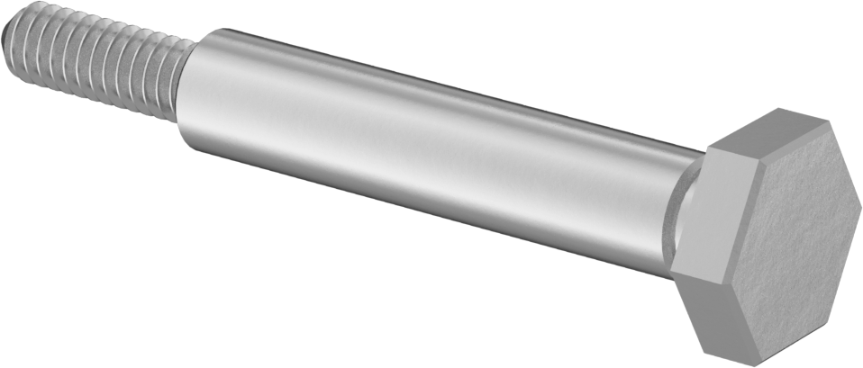 Çelik Altıgen Başlı Omuzlu Vida, 3/8" Omuz Çapı, 1-7/8" Omuz Uzunluğu, 1/4"-20 Diş