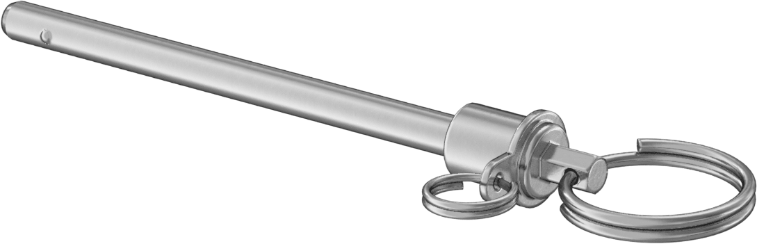 Kolay Kurulumlu Kilitli Hızlı Açma Pimi, Halka Tutucu, 1/4" Çap, 3" Kullanılabilir Uzunluk