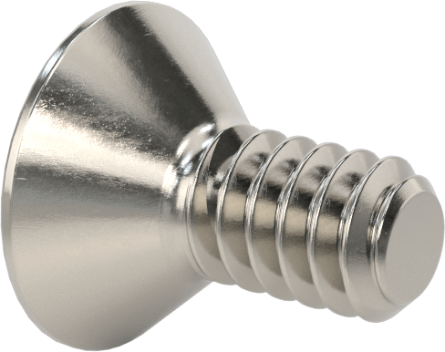 Mil. Spec. 18-8 Paslanmaz Çelik Altıgen Soketli Düz Başlı Vida, 4-40 Diş Boyutu, 1/4" Uzunluk