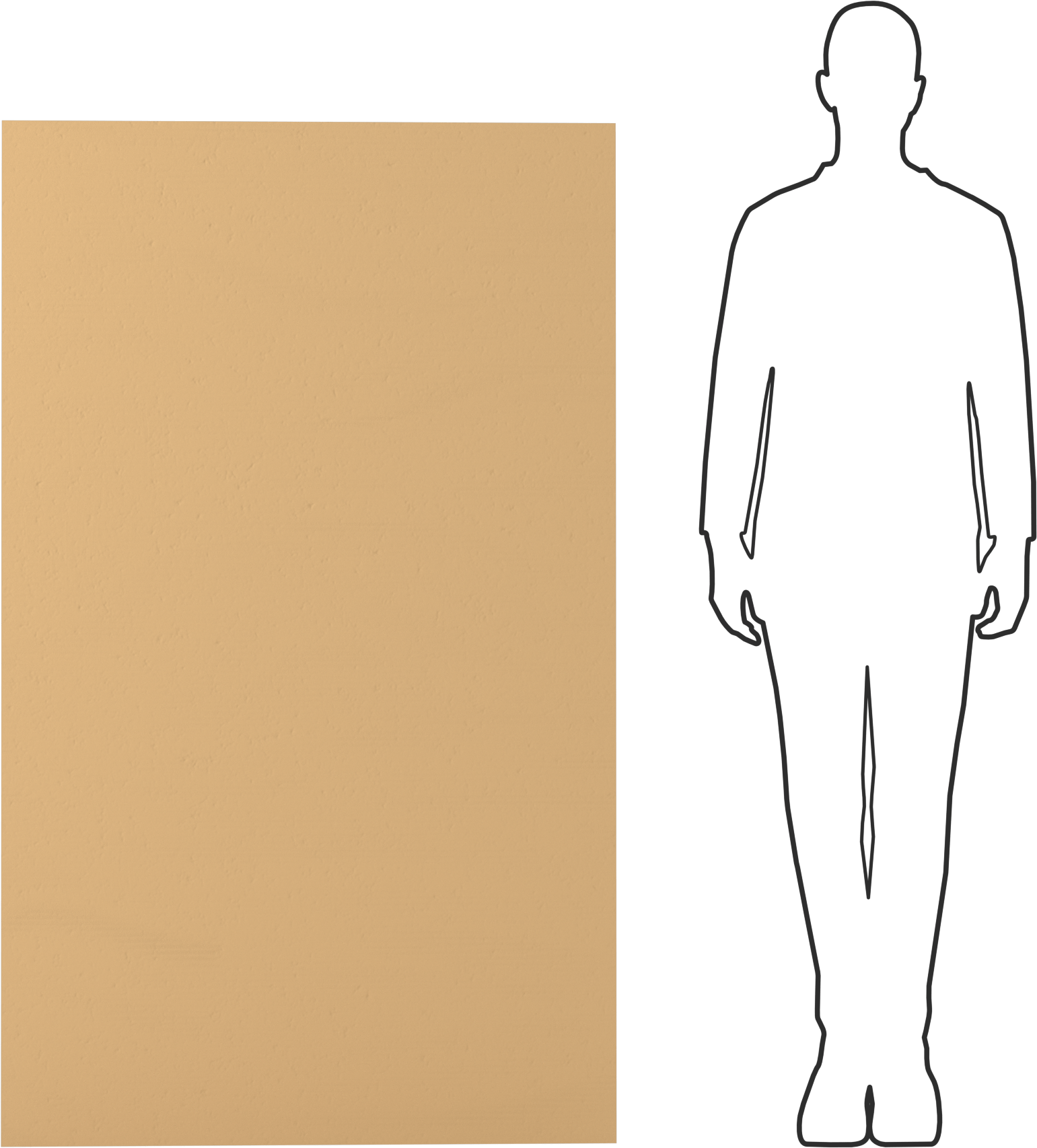 Hafif Bitkisel Elyaf Conta Malzemesi, Suya Dayanıklı, 1/64" Kalınlık, 36" x 5 Feet