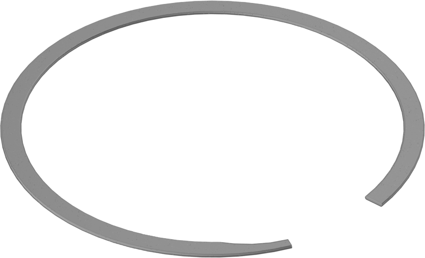 Tek Turlu Spiral Dış Tutma Halkaları, 3" Dış Çap için, 1060-1090 Yay Çeliği