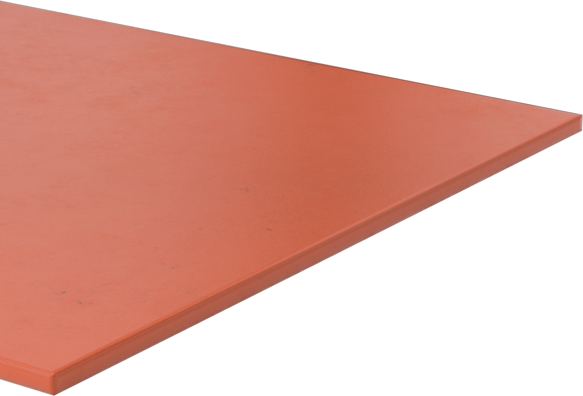 Ekonomik Aşınmaya Dayanıklı SBR Kauçuk Levha, Kırmızı, 12" x 12", 1/4" Kalınlık