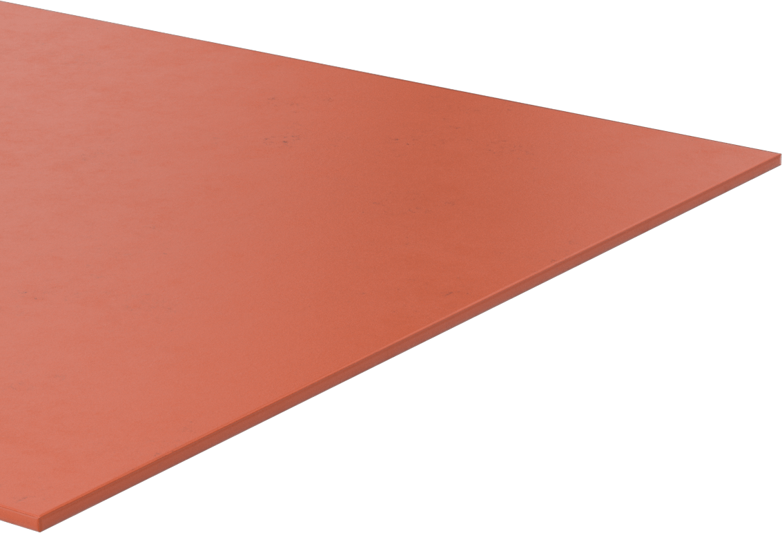 Ekonomik Aşınmaya Dayanıklı SBR Kauçuk Levha, Kırmızı, 12" x 24", 1/8" Kalınlık