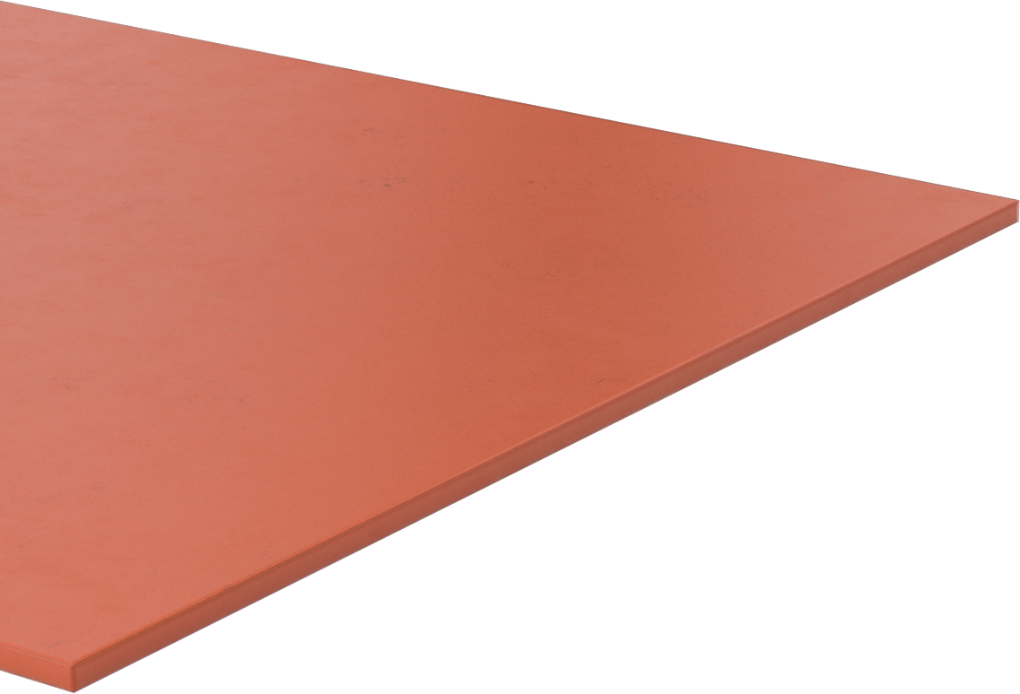 Ekonomik Aşınmaya Dayanıklı SBR Kauçuk Levha, Kırmızı, 12" x 24", 3/16" Kalınlık