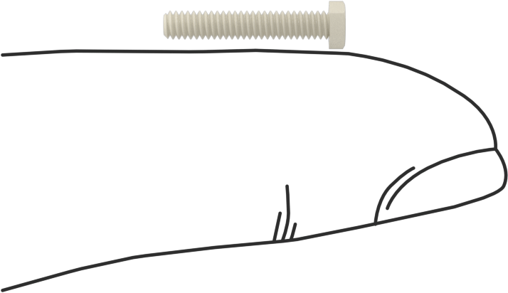 Seramik Altıgen Başlı Vida, 2-56 Diş Boyutu, 1/2" Uzunluk