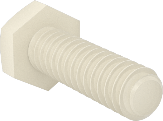 Seramik Altıgen Başlı Vida, 4-40 Diş Boyutu, 3/8" Uzunluk