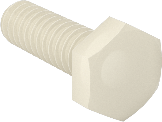 Seramik Altıgen Başlı Vida, 4-40 Diş Boyutu, 3/8" Uzunluk
