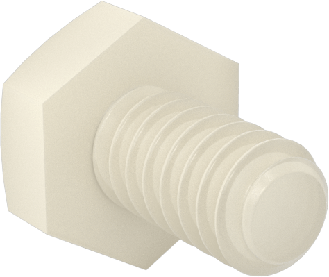 Seramik Altıgen Başlı Vida, 6-32 Diş Boyutu, 1/4" Uzunluk