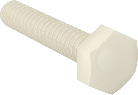 Seramik Altıgen Başlı Vida, 6-32 Diş Boyutu, 3/4" Uzunluk
