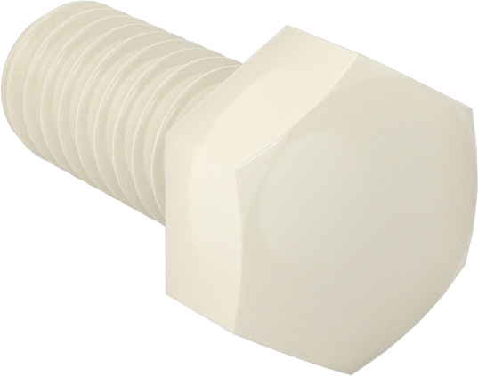 Seramik Altıgen Başlı Vida, 8-32 Diş Boyutu, 3/8" Uzunluk