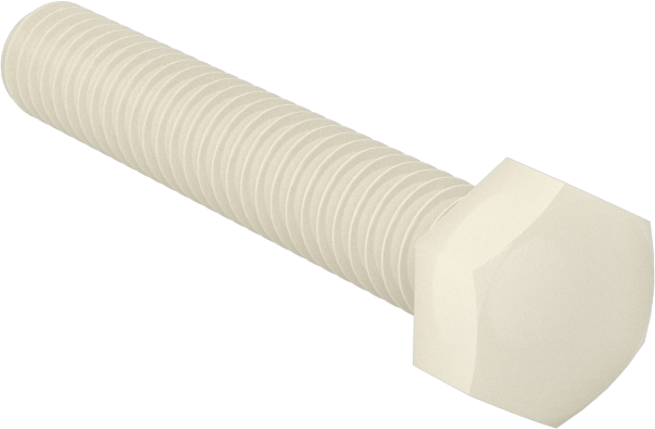Seramik Altıgen Başlı Vida, 8-32 Diş Boyutu, 1" Uzunluk