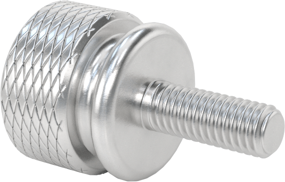 Alüminyum Genişletilmiş Yaka Tırtıllı Başlı Parmak Vidası, M3 x 0,5 mm Diş Boyutu, 8 mm Uzunluk
