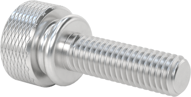 Alüminyum Genişletilmiş Yaka Tırtıllı Başlı Parmak Vidası, M5 x 0,8 mm Diş Boyutu, 16 mm Uzunluk