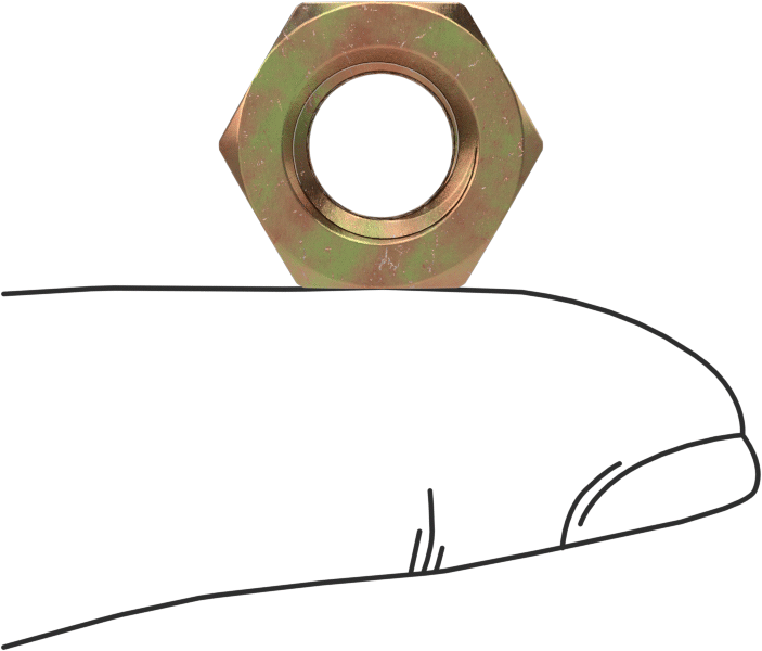 Mil. Spec. Kadmiyum Kromat Kaplamalı Çelik Altıgen Somun, Sınıf 5, 3/8"-16 Diş Boyutu, MS51967-8