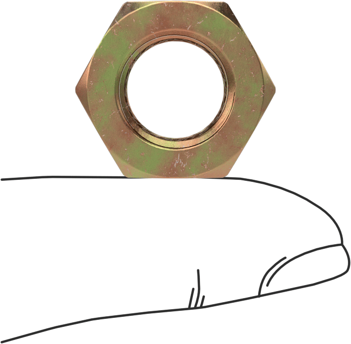 Mil. Spec. Kadmiyum Kromat Kaplamalı Çelik Altıgen Somun, Sınıf 5, 1/2"-20 Diş Boyutu, MS51968-14