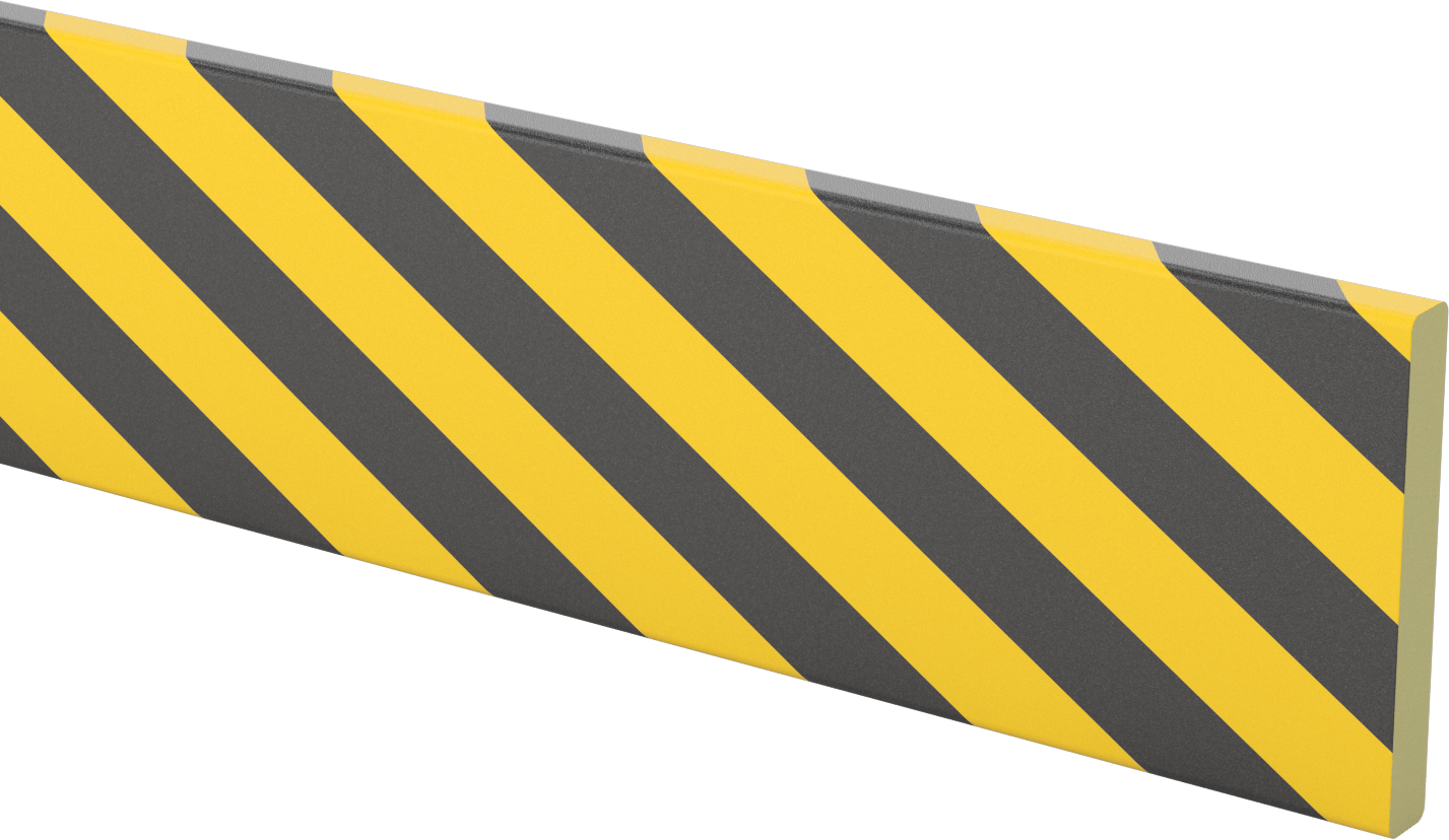 Yüksek Görünürlüklü Yüzey Koruyucu, Yapışkan arka yüz, 39“ Uzunluk x 5-15/16” Genişlik x 3/4" Kalınlık