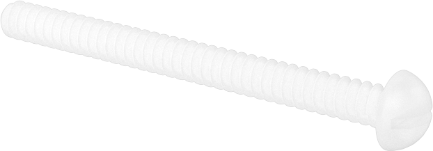 Naylon Dekoratif Yuvarlak Başlı Oluklu Vidalar, 2-56 Diş, 1" Uzunluk