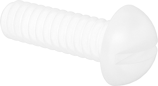 Naylon Dekoratif Yuvarlak Başlı Oluklu Vidalar, 4-40 Diş, 3/8" Uzunluk
