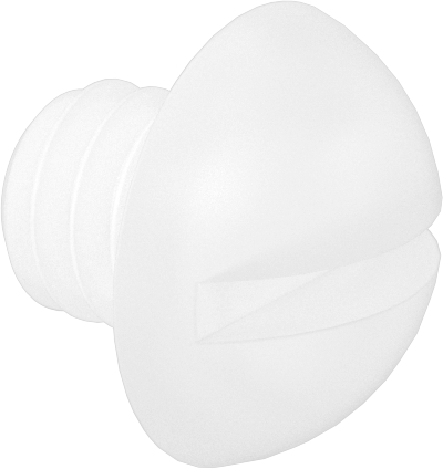 Naylon Dekoratif Yuvarlak Başlı Oluklu Vidalar, 1/4"-20 Diş, 1/4" Uzunluk
