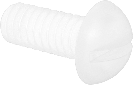 Naylon Dekoratif Yuvarlak Başlı Oluklu Vidalar, 1/4"-20 Diş, 5/8" Uzunluk