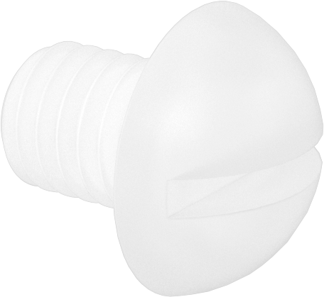 Naylon Dekoratif Yuvarlak Başlı Oluklu Vidalar, 10-32 Diş, 1/4" Uzunluk