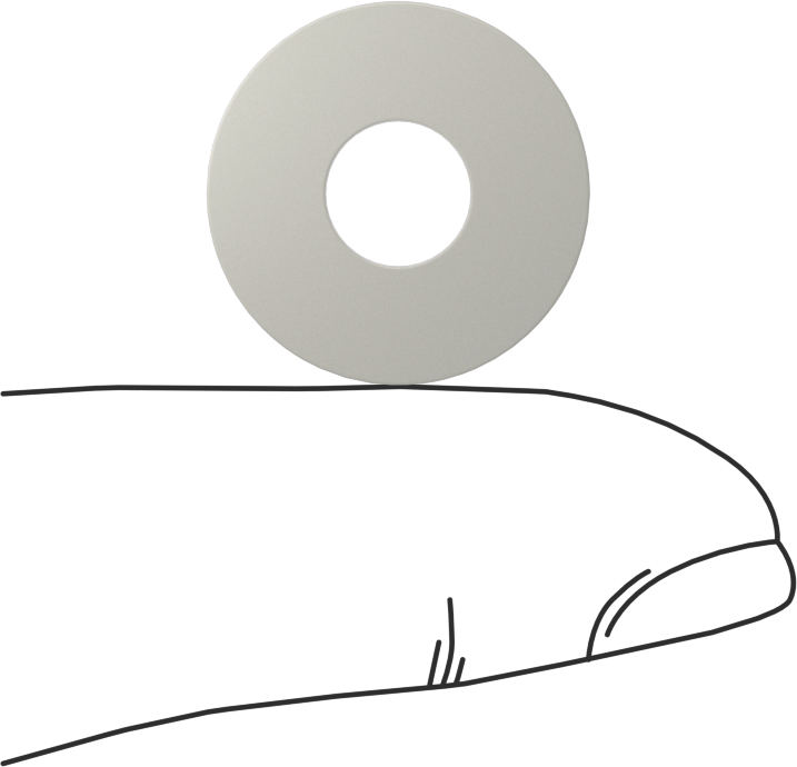 Ultra Yüksek Sıcaklık Seramik Pul, 1/4" Vida Boyutu için, 0.281" ID, 0.734" OD